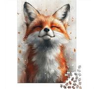 Smiling Fox Watercolor 1000 Piece Jigsaw Puzzle for Adults, 38x26cm/1000pcs, Quiet Home Activity, Focused Puzzle Time And Time at Home