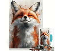 Smiling Fox Watercolor Jigsaw Puzzle for Adults 1000 Pieces Mind Exercise Toy Together Fun Precision Cut Unique Gift 50x75cm