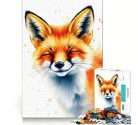 Smiling Fox Watercolor Jigsaw Puzzle for Adults 1000 Pieces Mind Exercise Toy Together Fun Precision Cut Unique Gift 50x75cm