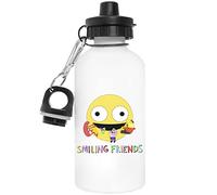 Smiling Friends Logo Reusable White Aluminum Water Bottle Reusable White Water Bottle