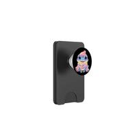 Smiling Frog Winter Cute Animal Portrait Graphic Blue Pink PopSockets PopWallet for MagSafe