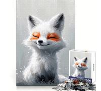 Smiling Frosty Fox 1000 Pieces Jigsaws Adults Puzzles Gifts Fine Logic Toy Gentle Leisure Neat Edge Lovely Gift 38x26cm