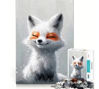 Smiling Frosty Fox 1000 Pieces Jigsaws Adults Puzzles Gifts Reason Skill Toy Stress Release Exact Cut Santa Wish List 38x52cm