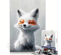 Smiling Frosty Fox 1000 Pieces Jigsaws Adults Puzzles Gifts Reason Skill Toy Stress Release Exact Cut Santa Wish List 38x52cm