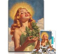 Smiling Girl Jigsaw Puzzles for Adults 1000 Piece,Challenging Game Toys Every Piece Is Unique - Challenging Family Fun Game 50x75cm
