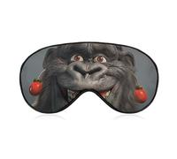 Smiling Gorilla Photo Sleep Mask Light Blocking Eye Cover Polyester Eye Mask with Elastic Strap Blindfold for Side Sleeper Sleeping Masks Face Hugging for Women Men Travel