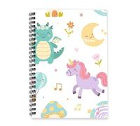 Smiling Green Dragon with Flowers 2026 Diary A5 To Do List Notebook Personal Diary 2026 Mums Notebook for Project Week To View Monthly Year Planner with Dotted Line Note Page Slim