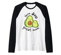 Smiling Green Pear Characters Caregiver Appreciation Raglan Baseball Tee