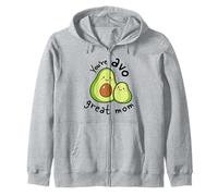 Smiling Green Pear Characters Caregiver Appreciation Zip Hoodie