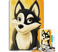 Smiling Husky Portrait Adult Puzzle 1000pcs (70x50cm) | Screen-free activity for adults on calm nights for steady concentration.