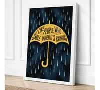 Smiling in the Rain Canvas Wall Art Print 18x12 Inch