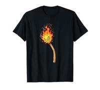 Smiling Inferno Wicked Burning Matchstick Flame T-Shirt