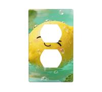 Smiling Lemon Unbreakable Polycarbonate Switch Plate-1 Gang Screwless Wall Plate for Home Office