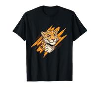 Smiling Leopard Head Jungle Wild Cat Power T-Shirt