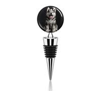 Smiling Little Dog Wine Bottle Stopper Decorative Metal Bottle Stopper Reusable Creative Beverage Stoppers for Champagne, Liquor & Oil Bottles Wedding Christmas Party Bar Decor