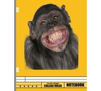 Smiling Monkey Funny Abe Notebook: Monkey Theme / Wide Ruled Notebook Paper for Kids / Large Writing Journal for Homework - Notes - Doodles ... Back to School for Boys Girls Children