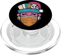 Smiling Nurse Mask Festive Holiday Cheer PopSockets PopGrip for MagSafe