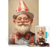 Smiling Old Man in Hat 1000 Pieces Jigsaw Puzzles for Adults Think Smart Toy Quiet Fun Accurate Cut 38x52cm