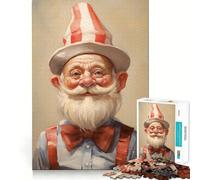 Smiling Old Man in Hat Jigsaw 1000 Pieces for Teenagers Logic Boost Toy Calming Play Premium Edge Art Collectible 50x75cm