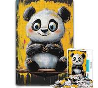 Smiling Panda Painting Jigsaw Puzzle for Adults 1000pcs (70x50cm) Challenge | A seasonal puzzle gift for December evenings for a quiet indoor challenge.