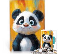 Smiling Panda Painting1000 Piece Jigsaw Puzzles for Adults learning educational is ideal as a gift for the whole family 38x26cm