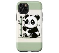 Smiling Panda With Bamboo Illustration Case for iPhone 11 Pro