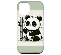 Smiling Panda With Bamboo Illustration Case for iPhone 12/12 Pro