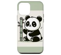 Smiling Panda With Bamboo Illustration Case for iPhone 12 mini