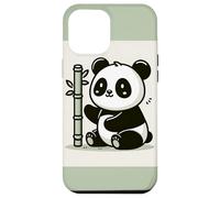 Smiling Panda With Bamboo Illustration Case for iPhone 12 Pro Max