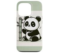 Smiling Panda With Bamboo Illustration Case for iPhone 13 Pro