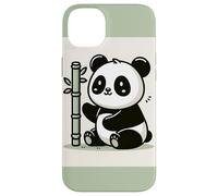 Smiling Panda With Bamboo Illustration Case for iPhone 14 Plus