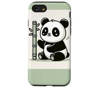Smiling Panda With Bamboo Illustration Case for iPhone SE (2020) / 7 / 8