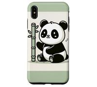 Smiling Panda With Bamboo Illustration Case for iPhone XS Max