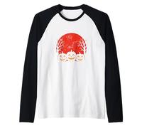 Smiling Pumpkins Halloween Moon Raglan Baseball Tee