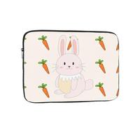 Smiling Rabbit Laptop Sleeve Case 13 Inch Suitable for Notebook Computer Tablet Traveling Carrying Simple Case
