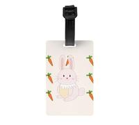 Smiling Rabbit Luggage Tags, Stylish, Waterproof and Durable Luggage Identifiers, Ensure Your Travel is Safe and Orderly.