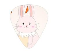 Smiling rabbit the 12-piece guitar picks include three picks: thin, medium and heavy. suitable for electric, acoustic and bass guitars of all strengths