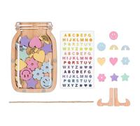 Smiling Rainbow with Stickers Reward Behavior Jar for Kids, Kids Reward Charts for Children Behaviour,Reward Jar for Teachers, Good Behavior Incentive,for Kids Home School Classroom