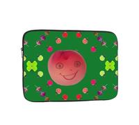 Smiling red Peaches Printed Laptop Protective Case Portable Laptop Bag Suitable for Everyday Use 15 inch