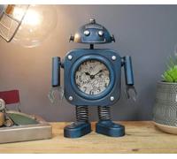 Smiling Robot Clock Retro Office Desk Unit Kids Bedside Table Top Clock Vintage Industrial Style Accessories Home Art Decor Unique Gift