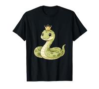 Smiling Royal Reptile with Crown for Snake Lovers Python T-Shirt