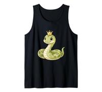 Smiling Royal Reptile with Crown for Snake Lovers Python Tank Top