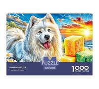 Smiling Samoyed Jigsaw Puzzle for Adults And Teenagers, Impossible 1000 Piece Puzzle, Mindfulness & Family Fun Activity, Challenging Puzzle Game 52x38cm/1000pcs