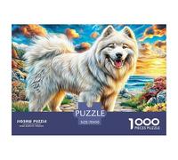 Smiling Samoyed Jigsaw Puzzle for Adults And Teenagers, Impossible 1000 Piece Puzzle, Mindfulness & Family Fun Activity, Challenging Puzzle Game 70x50cm/1000pcs