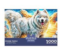 Smiling Samoyed Jigsaw Puzzle for Adults And Teenagers, Impossible 1000 Piece Puzzle, Mindfulness & Family Fun Activity, Challenging Puzzle Game 38x26cm/1000pcs