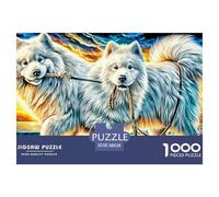Smiling Samoyed Jigsaw Puzzle for Adults And Teenagers, Impossible 1000 Piece Puzzle, Mindfulness & Family Fun Activity, Challenging Puzzle Game 38x26cm/1000pcs