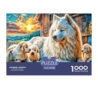 Smiling Samoyed Jigsaw Puzzle for Adults And Teenagers, Impossible 1000 Piece Puzzle, Mindfulness & Family Fun Activity, Challenging Puzzle Game 52x38cm/1000pcs