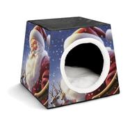 Smiling Santa Claus Pet Hut Comfortable Nest for Pets Space Capsule Warm Soft Indoor Pet Shelter Space Pet House for Indoor Cats Small Dogs and Medium Animal