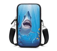 Smiling Shark Crossbody Bag Adjustable，Phone Bag Detachable Shoulder Strap，Wallet for Daily Commuting, Can Be Worn Crossbody Or over The Shoulder.