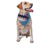 Smiling Shark Dog Bandana Pet Scarf Accessories for Small Medium Dogs Cats Photo Prop, Triangle Pet Bandanas Adjustable Puppy Bib Washable Dog Kerchief Puppy Neckerchief